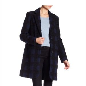 Marc New York Plaid 3/4 length coat